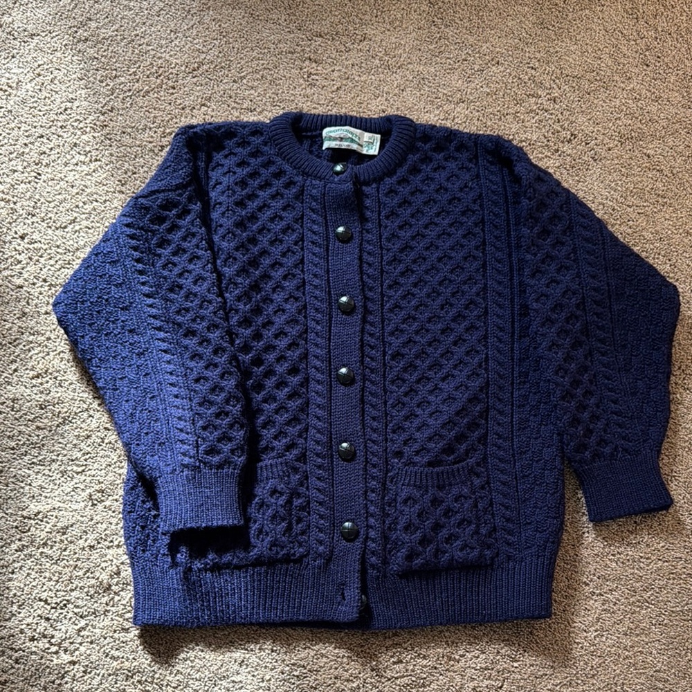 Men's Navy Blue cardigan Sweater